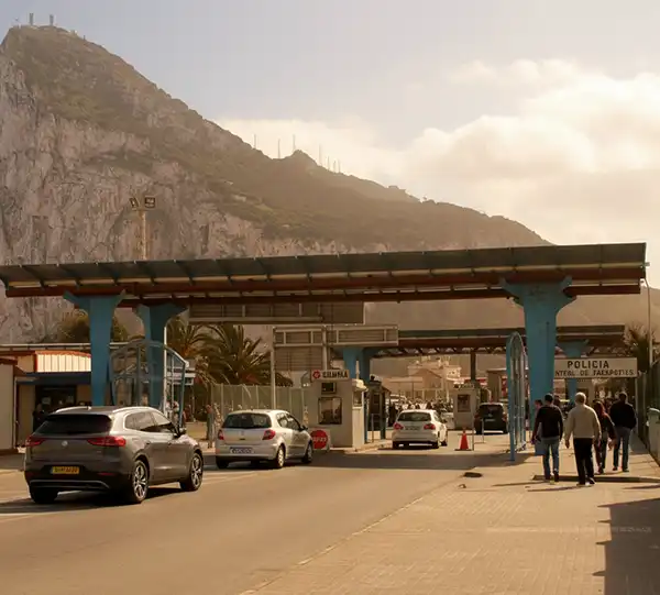 Frontera entre España y Gibraltar
