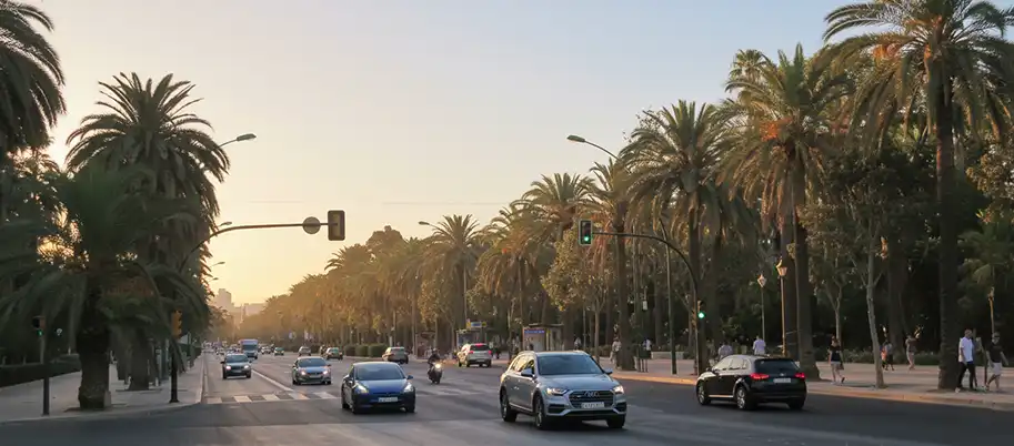 Avenida del parque (panorámica en autobús)